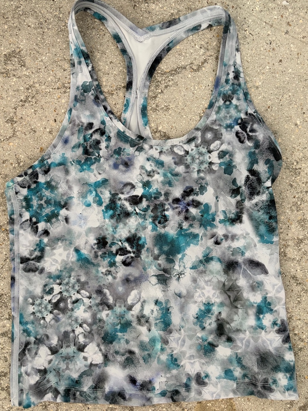 Lululemon Women’s Teal & Gray Racerback Tank Top Preowned